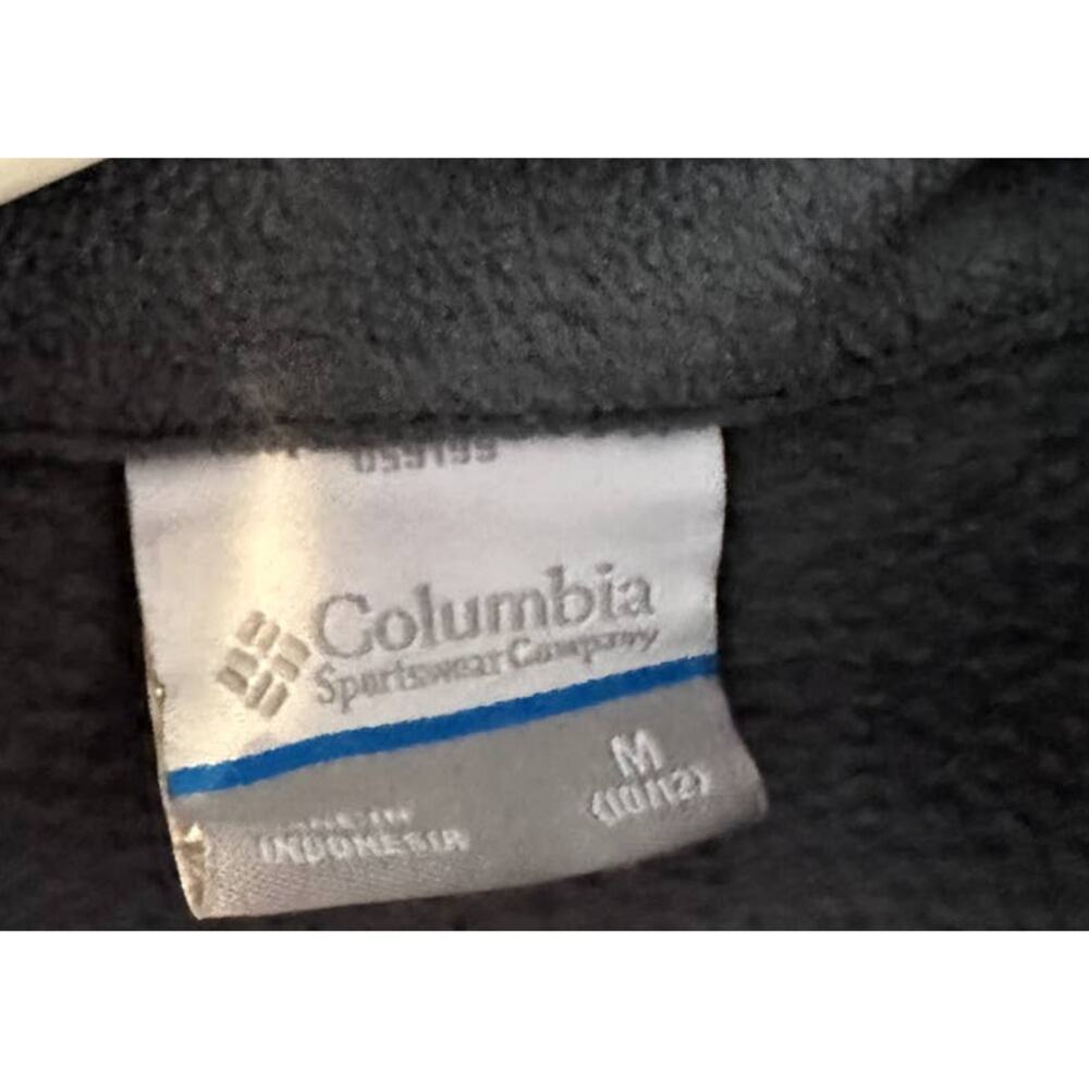 Columbia Youth M 10-12 Overlay Fleece Jacket zipper Black and Grey - Picture 4 of 5